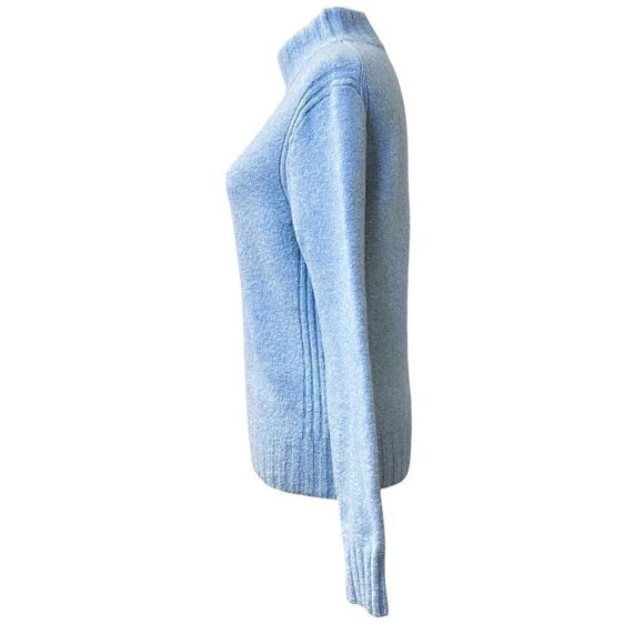Point Sur Sweater Womens Small Blue Wool Blend High Neck Raglan Sleeve Pullover - Picture 4 of 7